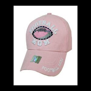 Football Mom Hat Pink Baseball Cap New With Tags Rhinestones ALMOST SOLD OUT